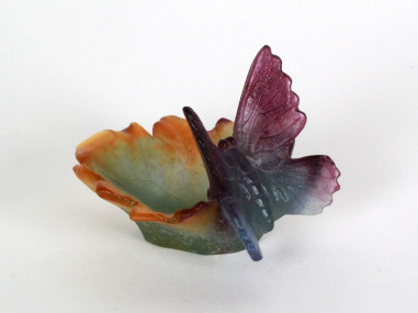 DAUM France, Butterfly Trinket Dish