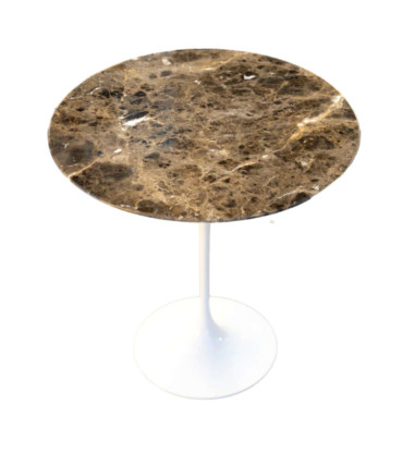 Eero Saarinen & Knoll, 2 “tulip” pedestal tables in “EMPERADOR” marble, 20th century