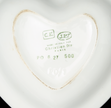 Christian Dior, blue faience trinket...