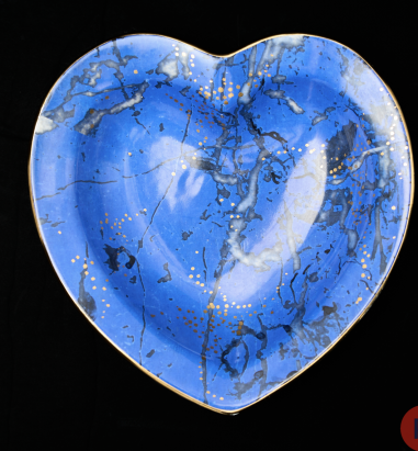 Christian Dior, blue faience trinket...