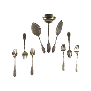 PUIFORCAT Empire model silver cutlery...