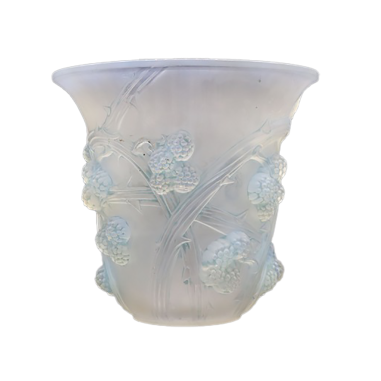 Rene Lalique. Opalescent white vase