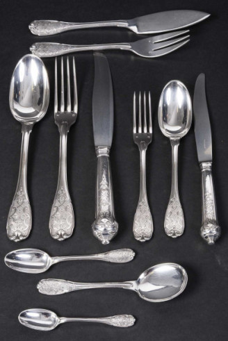 JEAN E. PUIFORCAT - 147-PIECE SILVER...