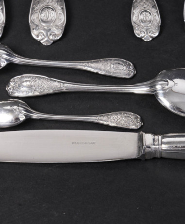 JEAN E. PUIFORCAT - 147-PIECE SILVER...