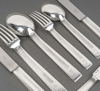 JEAN TETARD – 132-PIECE SOLID SILVER...