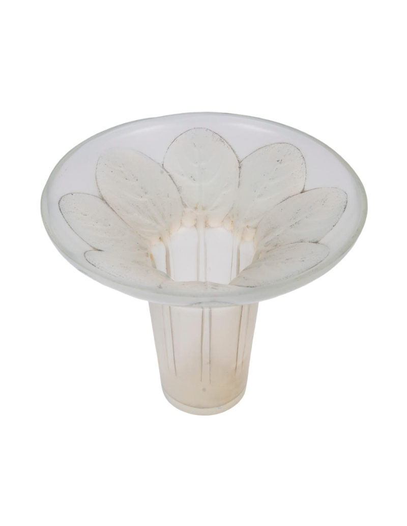 1921- René Lalique Vase « Violettes» Opalescent