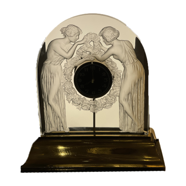 René LALIQUE Pendule électrique « Les...