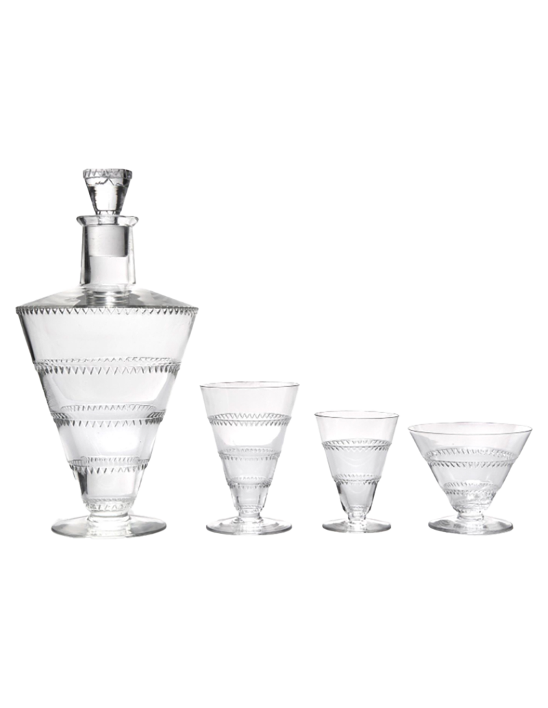 LALIQUE France :  Service de Verres « VOUVRAY » 1932