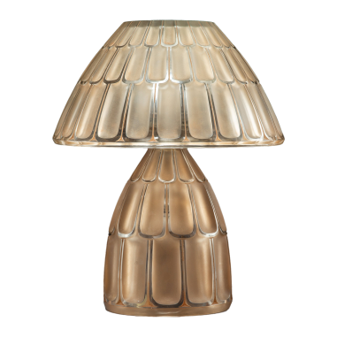 R. Lalique Frosted Glass Lamp...