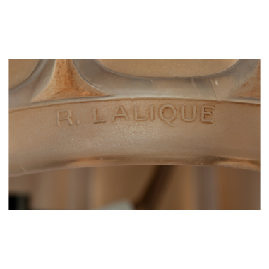 R. Lalique Frosted Glass Lamp...