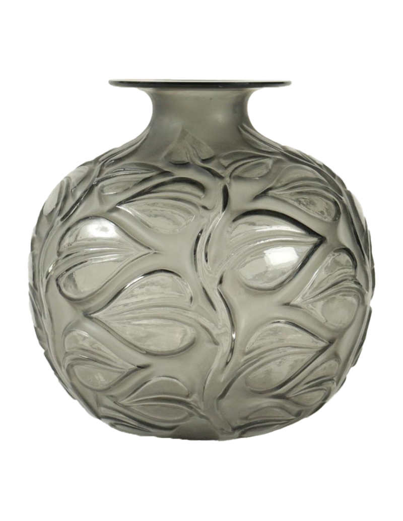 Rene Lalique (1860-1945) gray Sophora vase