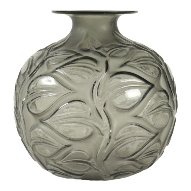 Rene Lalique (1860-1945) gray Sophora vase