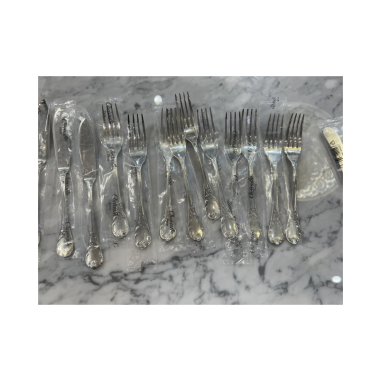 Christofle : "Marly" 12 silver-plated...