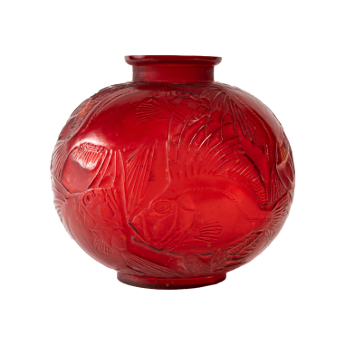 René Lalique, Vase "Fish "+ of 20th...