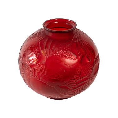 René Lalique, Vase "Fish "+ of 20th...