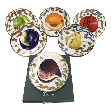 Hilton MC CONNICO for DAUM: 6 dessert plates "The lost arrows of Guillaume Tell"