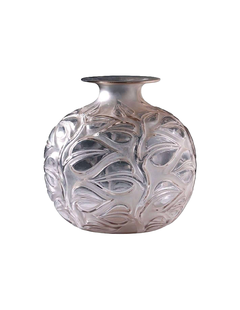 RENE LALIQUE (1860-1945) Pair of gray Sophora vases